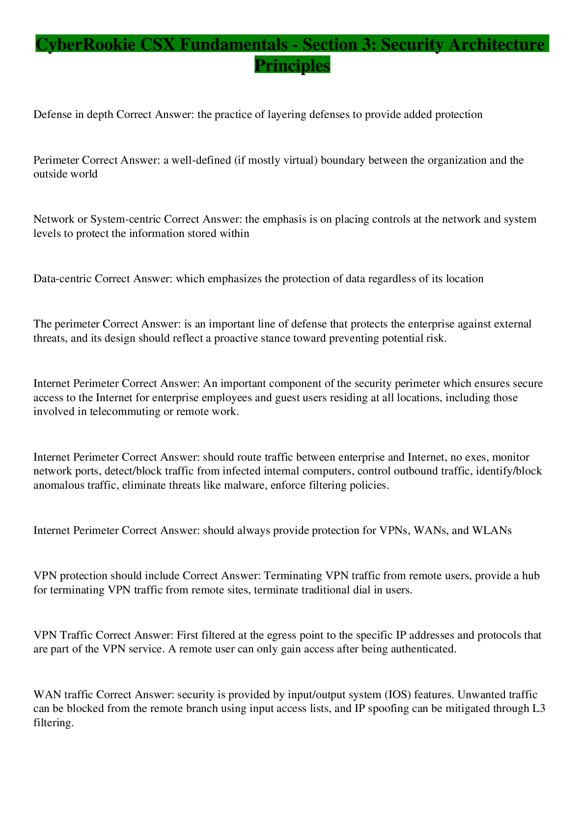 Preview image of CyberRookie CSX Fundamentals - Section 3: Security Architecture Principles document